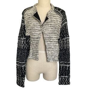 H&M Women’s Cardigan Sweater Jacket Black White
